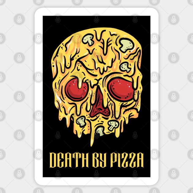 Death by Pizza Sticker by The Patron